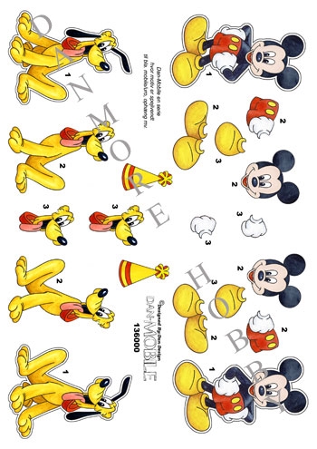 3D  Dan-Mobile Mickey og Pluto